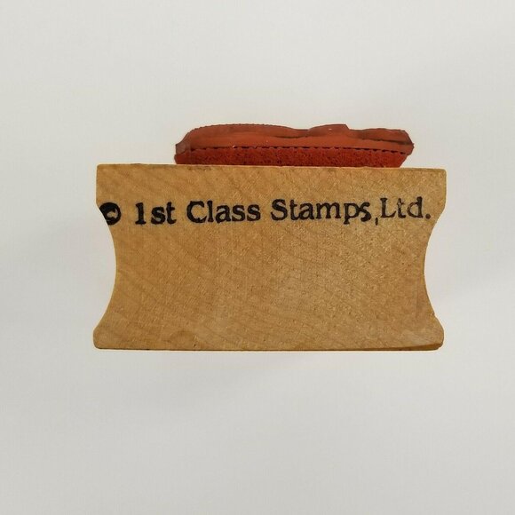 Vintage Christmas Holiday Rubber Stamps Nature Impressions Wreath 1st Class Toys - Picture 8 of 11